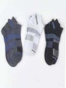 100/60/30/10/5/2/1pc 男士短款夏季运动袜 透气吸湿排汗 弹力 条纹设计 多种颜色可选 限时优惠 - A - 查看 6