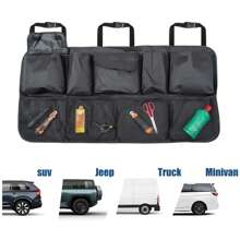 Car Boot Organizer Car Trunk Organizer Backseat Organizer Car Storage Organizer Car Boot Storage Bag Waterproof Trunk Storage Organizer Foldable Car Organizer - Black - View 2