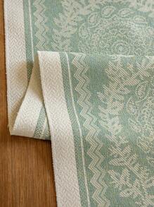1pc Handwoven Tassel Decor Table Runner, Water-Repellent & Stain-Resistant, Modern Minimalist Style, Elevates Dining Table Artistry For Family Gatherings Or Holiday Celebrations - Garland Green - View 5
