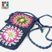 Túi đeo chéo mini kiểu móc – 100% giấy, cảm giác mùa hè - Màu xanh hải quân - Xem 2