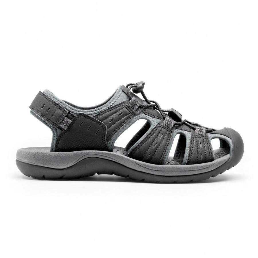 Men's Support Sandals Outdoor Hiking Sandals Closed Toe Athletic Lightweight Walking Comfortable Sandals Water Shoes - 深灰色 - 查看 1