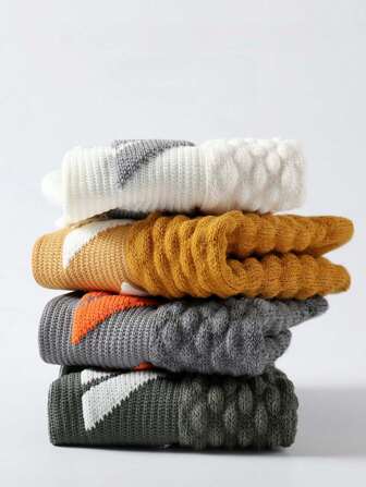 1/3/5/10 Pairs Men's Sports Socks, Striped Teal Design, Ankle Socks For Spring/Summer, Thin Breathable Running Socks, Comfortable For Fitness, Sports, Outdoor Daily Activities