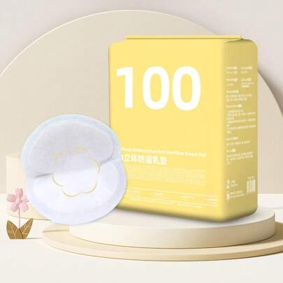 100pcs Disposable Anti-Overflow Nursing Pads, Single-Packed, Ultra-Thin & Breathable, Postpartum Leak-Proof Breastfeeding Nursing Pad