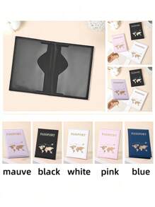 护照夹套钱包 RFID 屏蔽皮革卡片夹旅行配件适合女性男性