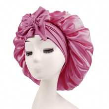 Silky Satin Sleep Bonnet For Women With Adjustable Bow Ties - Luxurious Hair Protection Cap For Curly/Natural Hair, Multi-Color Options, Soft Nighttime Hair Care Essential,Bonnet,Shower Cap,Hair Products And Accessories For Barber Salon Beauty Travel Essentials
