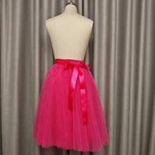 Women's High Waisted Asymmetrical Tulle Skirt Wedding Petticoat, 4 Layers Tulle + 1 Layer Lining Tutu Skirt, Bridesmaid Skirt, Long Colorful Skirt With Puffy Design, Ball Gown, Princess Skirt Fall Clothes For Women - Multicolor - View 14