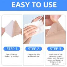 6 Pcs Tattoo Cover Up Patch, Waterproof Sweatproof Sticker Patch, Tattoo Cover Up Waterproof, Ultra Thin Patch For Tattoo Scar And Birthmarks Tattoo Cover Up Tape For Light Skin Tone