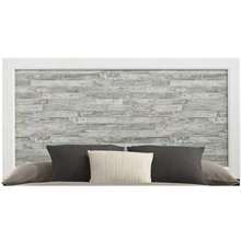 Modern/Contemporary Style Queen Panel Bed 1pc Gray And White Finish Wooden Bedroom Furniture Headboard Footboard - 白色+灰色+木色+當代風格+現代風格如圖所示 - 查看 3