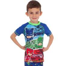 PJ Masks Swim Set | Boys Swimsuit | Kids Two Piece Swimming Costume - Blue - View 3