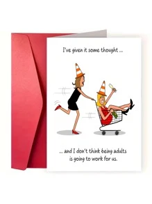 1pc Funny Birthday Card Friendship Greeting Card - Suitable For Any Occasion For Family And Friends - Multicolor - View 2