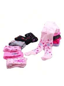 kit 4 Meia Calça Inverno Frio Estampa Infantil Fio 40 Até Tam 12 - Multicolorido - Visão 3