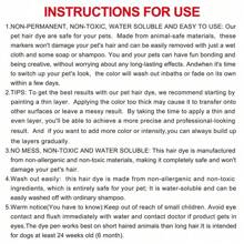 1 pieza Regalo para amantes de gatos/perros y marcadores de pelo específicos para madres de perros/gatos que no dañan el pelo y son fáciles de limpiar. Tinte de cabello en pasta de colores para amante de perros y madres de perros que aman, Regalo para amante de gatos/perros y marcadores de mascotas para madres de perros/gatos - Multicolor - Ver 10