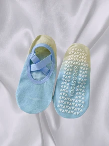 1/2/3 Pairs Of Women's Yoga Socks, Indoor Sports Socks, Non-Slip Socks, Gradient Color, Crew Socks, Short Socks, Dance Socks, Soft Women's Socks For Many Sports