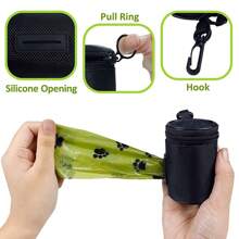 Pet Out-Going Cleanup Bag, Pet Dog Poop Dispenser, Pet Storage Pouch - Black - View 4