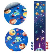 1 Set Weltraum-Erkundungs-Tisch-Curling-Spielset | Tragbares Familienspielset für drinnen und draußen mit 6 farbenfrohen Rollen – perfektes Weihnachtsgeschenk – ideales Spielegeschenk zu Weihnachten, Halloween und Thanksgiving