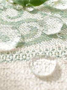 1pc Handwoven Tassel Decor Table Runner, Water-Repellent & Stain-Resistant, Modern Minimalist Style, Elevates Dining Table Artistry For Family Gatherings Or Holiday Celebrations - Garland Green - View 3