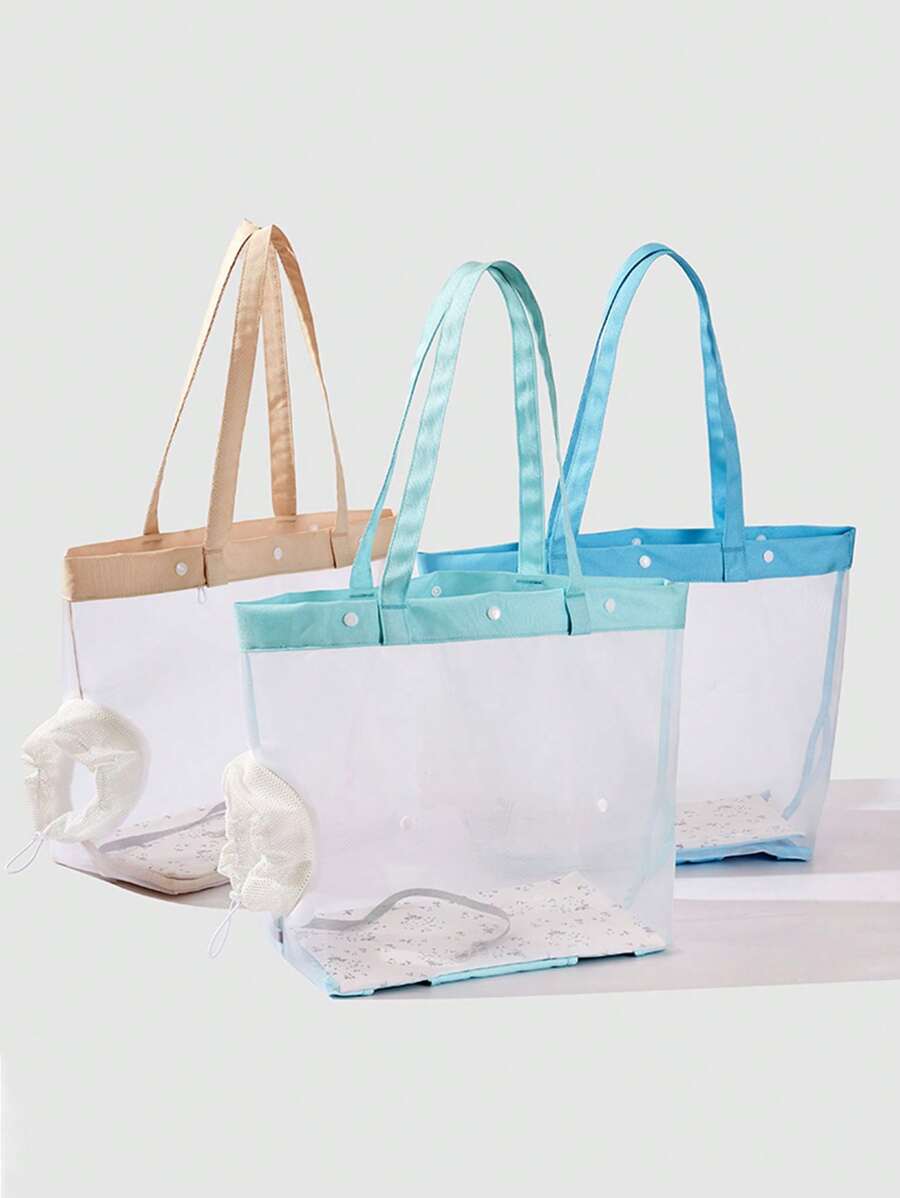 Torba transportowa z siatki dla zwierząt, przezroczysta torba z nylonu dla kotów/psów, przenośny składany ręczny transporter dla zwierząt