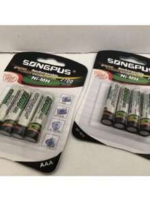 KIT 2 Packs With 4 Batteries Each AA/AAA Rechargeable 2700mAh 4700mAh - AAA - Xem 4