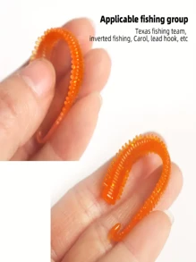 5/10/20 peças Iscas Macias com Anzol em Formato de Minhoca Biônica de 3,15 Polegadas, Isca Flutuante para Pesca de Água Salgada e Doce - Diversas Iscas Biônicas, Adequadas para Pesca em Água Salgada e Doce de Lagos, Equipamentos e Acessórios de Pesca - Multicolorido - Visão 6