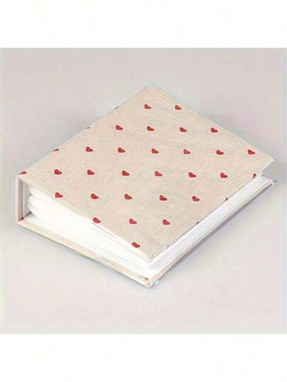 1pc 100 Pages Heart-Shaped Snap-In Photo Album, Memory Keeping Book For Family, Friends And Couples, 6x6 Inch Home Decor
