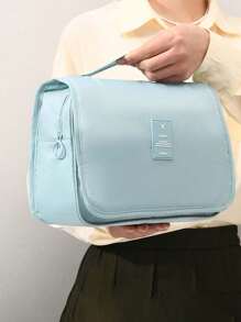 1pc Travel Toiletry Bag Makeup Storage Bag Hanging Make Up Bag For Shower Room Accessories Portable Cosmetic Storage Bag Waterproof Makeup Bag For Bathroom Makeup Organizer Makeup Storage Makeup Holder Cosmetic Bag Cosmetic Storage Organizer Cosmetics Bags Cosmetic Organizer Travel Essential School Supplies School Stuff