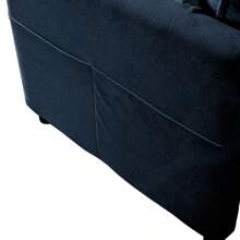 Deep Seat Sectional Sofa Cloud Couch With Ottoman Modern Chenille Comfy Love Seat Upholstered Modular L Shaped Couch For Living Room Apartment Office DIY Combination Blue