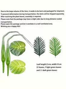 Set di 2 piante tropicali artificiali - Dieffenbachia e Palma Areca per decorazione di casa, ufficio, giardino - Perfetto per matrimoni, anniversari e festività - Uso interno/esterno, vasi non inclusi, decorazione per stanza, casa, cucina, matrimonio