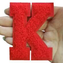 1/26pcs Chenille 2.8 Inch Letter Iron-On Patches, Suitable For Repairing Jeans, T-Shirts And Other Clothing, Letter Patch Badges - Multicolor - View 27
