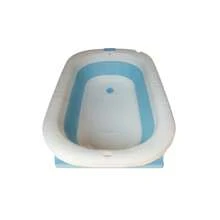 Bañera Tina De Baño  Bebe Plegable Portatil Casa Viaje - Azul - Ver 4