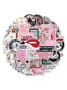 SCXXBSW 50pcs Romantic Reading Cartoon Graffiti Stickers Decorative Water Cups Notebook Luggage Waterproof Stickers - Multicolor - View 4