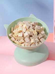 1pc Plastic Raised Pet Bowl, Non-Slip Tilted Cat/Small Dog Feeding Bowl, Comfortable Neck Design, Cute Home Use Pet Supplies - Multicolor - View 8