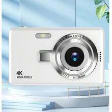 2.4" Digital Camera: 50MP, 16X Digital Zoom, Compact Digital Camera, Great Christmas Gift - White + Card Reader - View 5