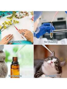 100 unidades de pipetas plásticas desechables, pasteurizadas, graduadas, tipo cuentagotas, para pruebas de 1ml - Multicolor - Ver 2