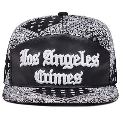 1 Pc Fashionable Los Angeles Hip Hop Cap, Adjustable Unisex Lovers Baseball Cap Snapback Hat For Spring, Autumn, Outdoor, Travel, Beach Party, Casual, Cute Street Style, Polyester Embroidery Decoration
