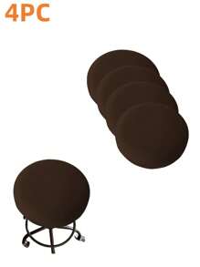 1/4/6pcs Water-Resistant Round Bar Stool Covers, Stool Seat Slipcovers Round, Stool Covers Round 4 Packs Bar Stool Covers Watedrproof PU Stool Slipcover With Elastic Stool Cushion Round Bar Stool Seat Covers For Bar Round Chair,Resistant Removable Cushion Covers