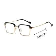 1 Pair Men's Fashion Semi-Rimless Eyeglasses, Vintage Classic High-End Artistic Style Eyebrow Glasses Frame