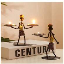 New European Style Creative Ins Style Candle Holder, Nordic Style Dining Room Table Decor, Bar Counter Decoration - Multicolor - View 6