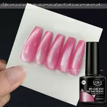 6pcs/Set Crystal Cat Eye Magnetic Gel Polish Kit, Glossy UV Gel Lacquer Shiny Crystal Cat Eye Nail Gel Nails - Multicolor - View 3