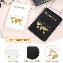 护照夹套钱包 RFID 屏蔽皮革卡片夹旅行配件适合女性男性