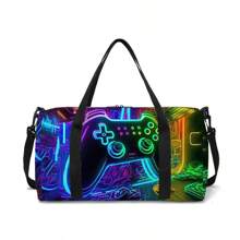 Game Console Design Travel Bag/Duffle Bag/Yoga Bag/Gym Bag/Picnic Bag, Suitable For Outdoor Travel, Daily Carrying, Swimming, Yoga, Fitness Bag For School School Accessories School Stuff