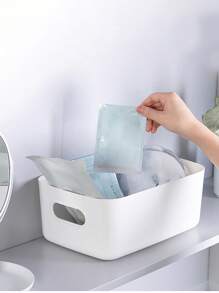 1 pieza Caja de almacenamiento para el escritorio, caja de almacenamiento de plástico para el hogar para ropa, cosméticos y uso en la cocina