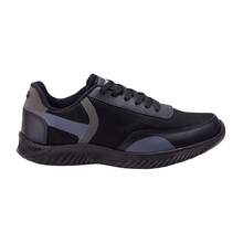 Tenis Unisex Negros Casuales de Textil y Piel Sintética con Suela Antiderrapante y Ajuetas – Cómodos y Versátiles - Negro - Ver 2