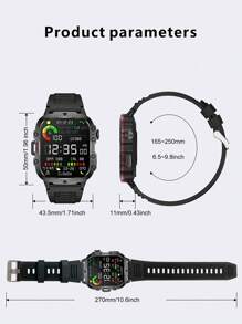 A Full Touch Screen Silicone Strap Music Phone Games Weather Outdoor Sports Three Anti-Call Smartwatch