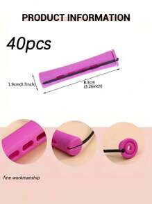 40 pièces Kit de rouleaux de permanente violets - avec 4 têtes de tailles différentes pour des vagues et des boucles naturelles - idéal pour le coiffage fait maison pour les cheveux longs, moyens et courts, outils de coiffure, produits et accessoires capillaires pour les essentiels de voyage du salon de coiffure