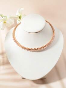 Women's Necklace Choker Collar Chain Sweet Design Accessories - Gold - View 1