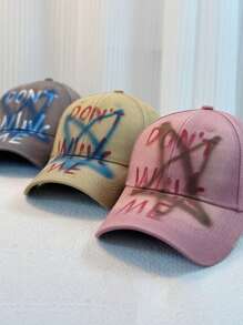 Gorra de béisbol con estilo de graffiti - Casual estilo hip hop callejero, de poliéster