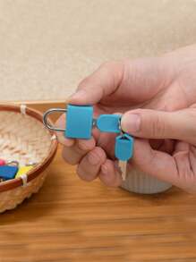 Luggage Lock Padlock, Color Plastic Shell Lock Zinc Alloy Small Lock, Mini Colorful Locks With Keys For Suitcase And Luggage