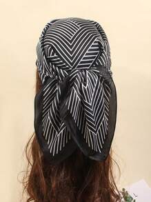 1pc Multiway Women Bandana Style 70cm Silk-Like Printed Scarf, Suitable As Hijab, Neck Scarf, Headband For Daily Use - Multicolor - View 19