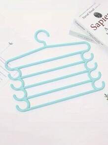 1 件节省空间的 5 层塑料裤架，多用途衣服收纳架，适用于家庭、卧室、浴室、厨房，未完成饰面