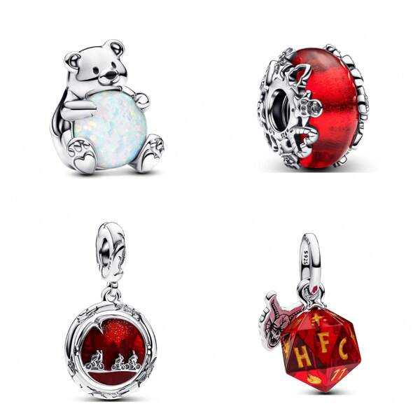 Cuentas de plata de ley 925 auténtica para manualidades de joyería, aptas para hacer colgantes con el Charm del globo de amor, ideales para usar a diario en collares y pulseras